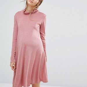 Highneck slinky swing dress by Bluebelle Maternity